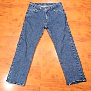 Wrangler Men's 34x29 Blue Denim Jeans Straight Leg Regular Fit Stretch